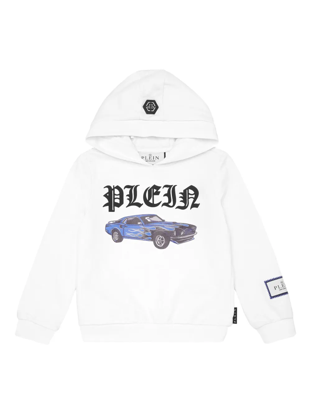 Philipp Plein Cars Racing hoodie Wit