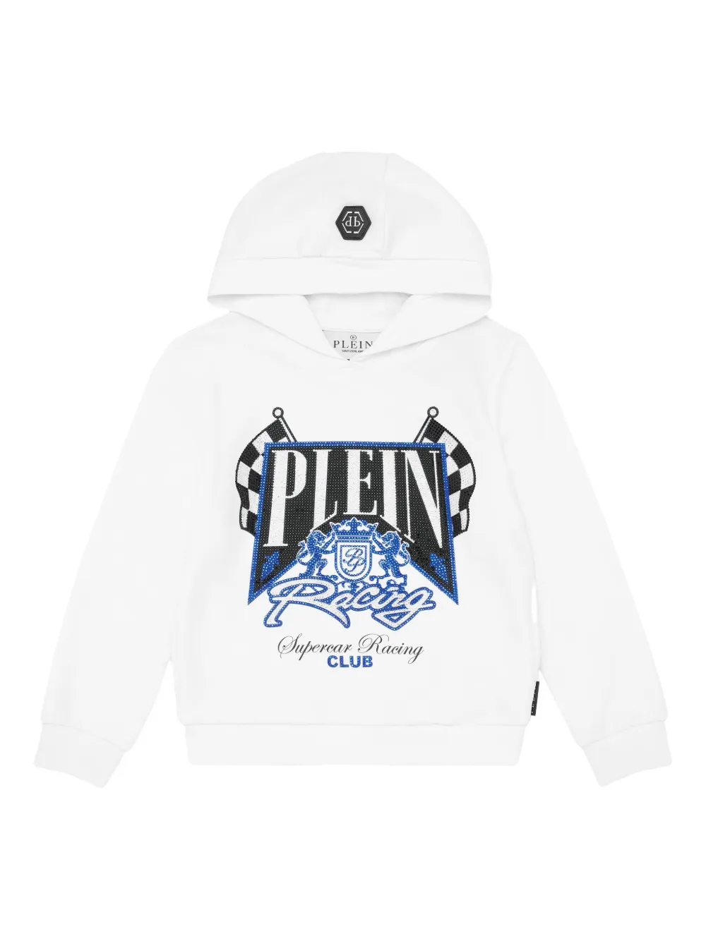 Philipp Plein Racing Club hoodie Wit