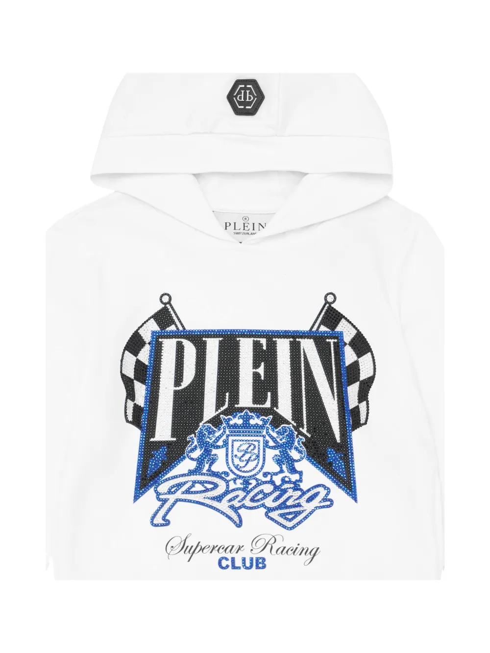 Philipp Plein Racing Club hoodie Wit