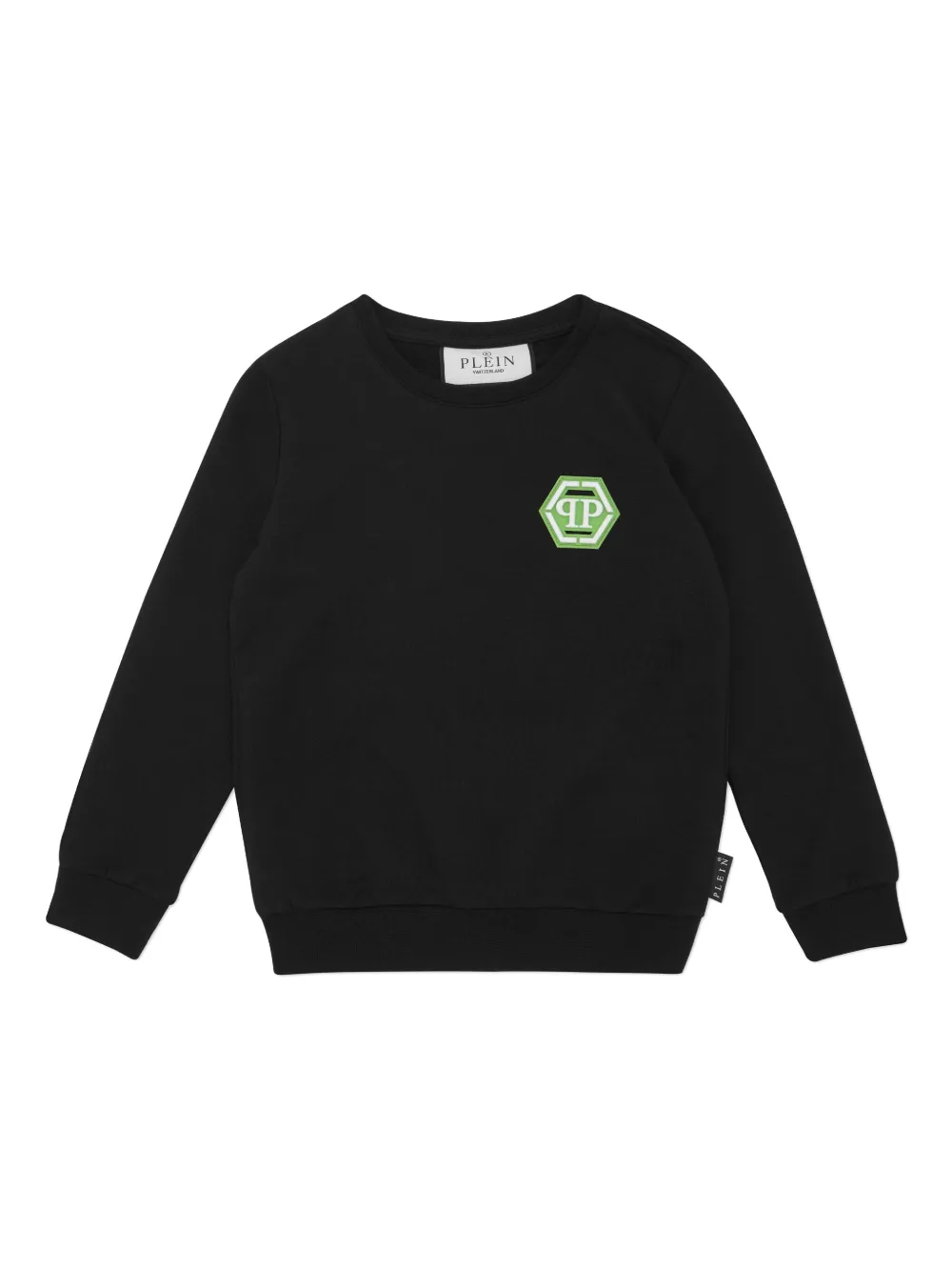 Philipp Plein Sweater met logopatch Zwart