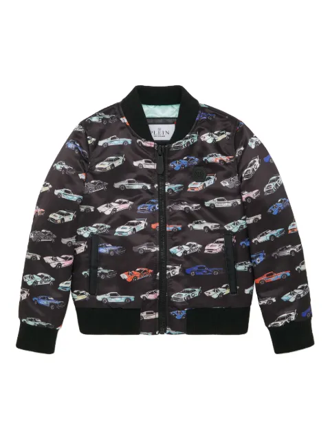 Philipp Plein Cars Racing satin bomber jacket