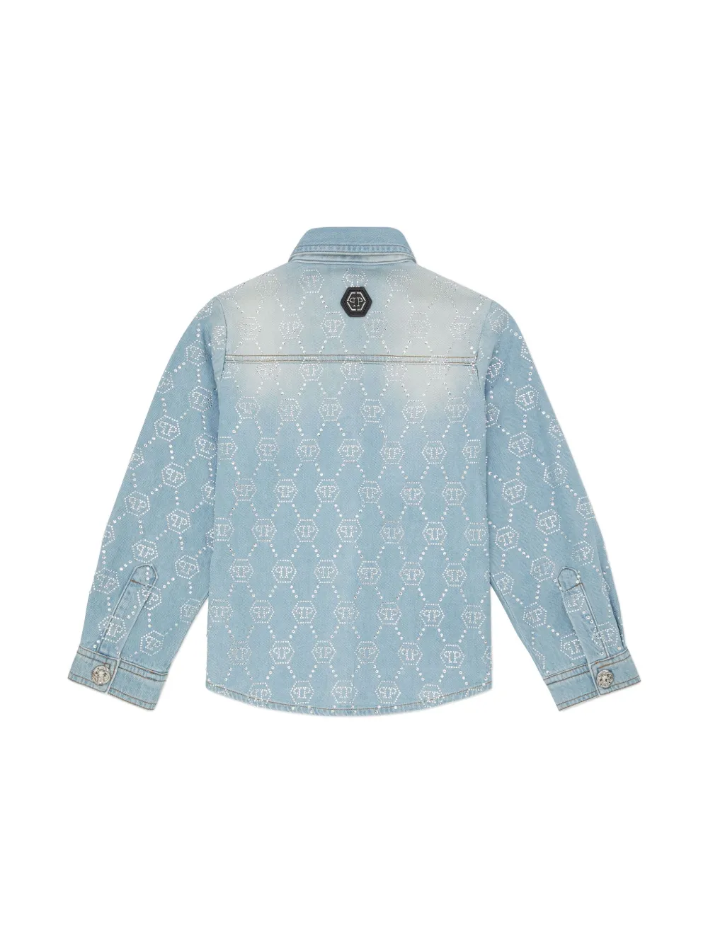 Philipp Plein monogram denim jacket - Blauw