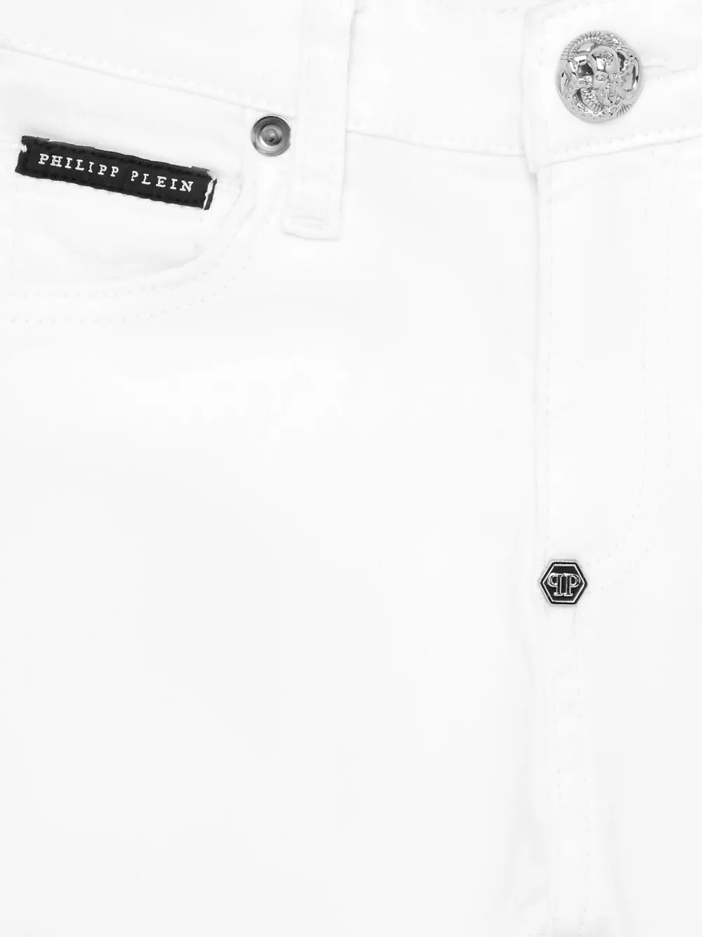 Philipp Plein Cuff spijkershorts Wit
