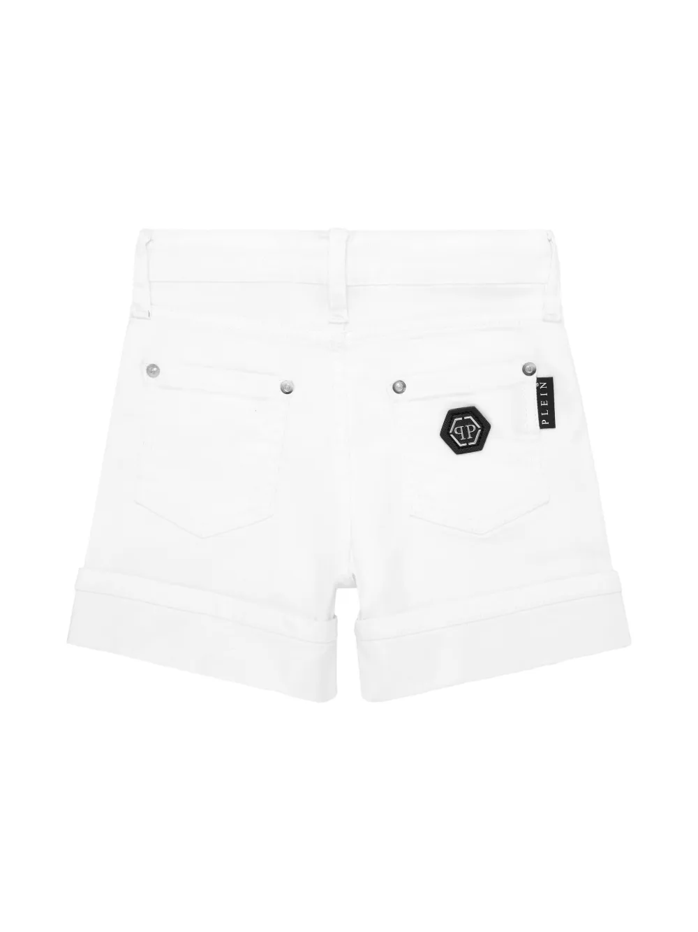 Philipp Plein Cuff denim shorts - Wit