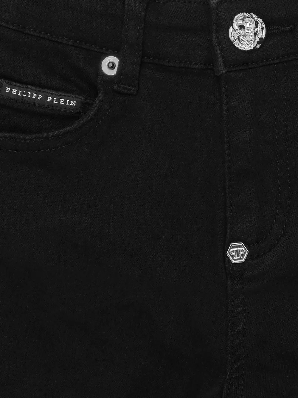 Philipp Plein Cuff spijkershorts Zwart
