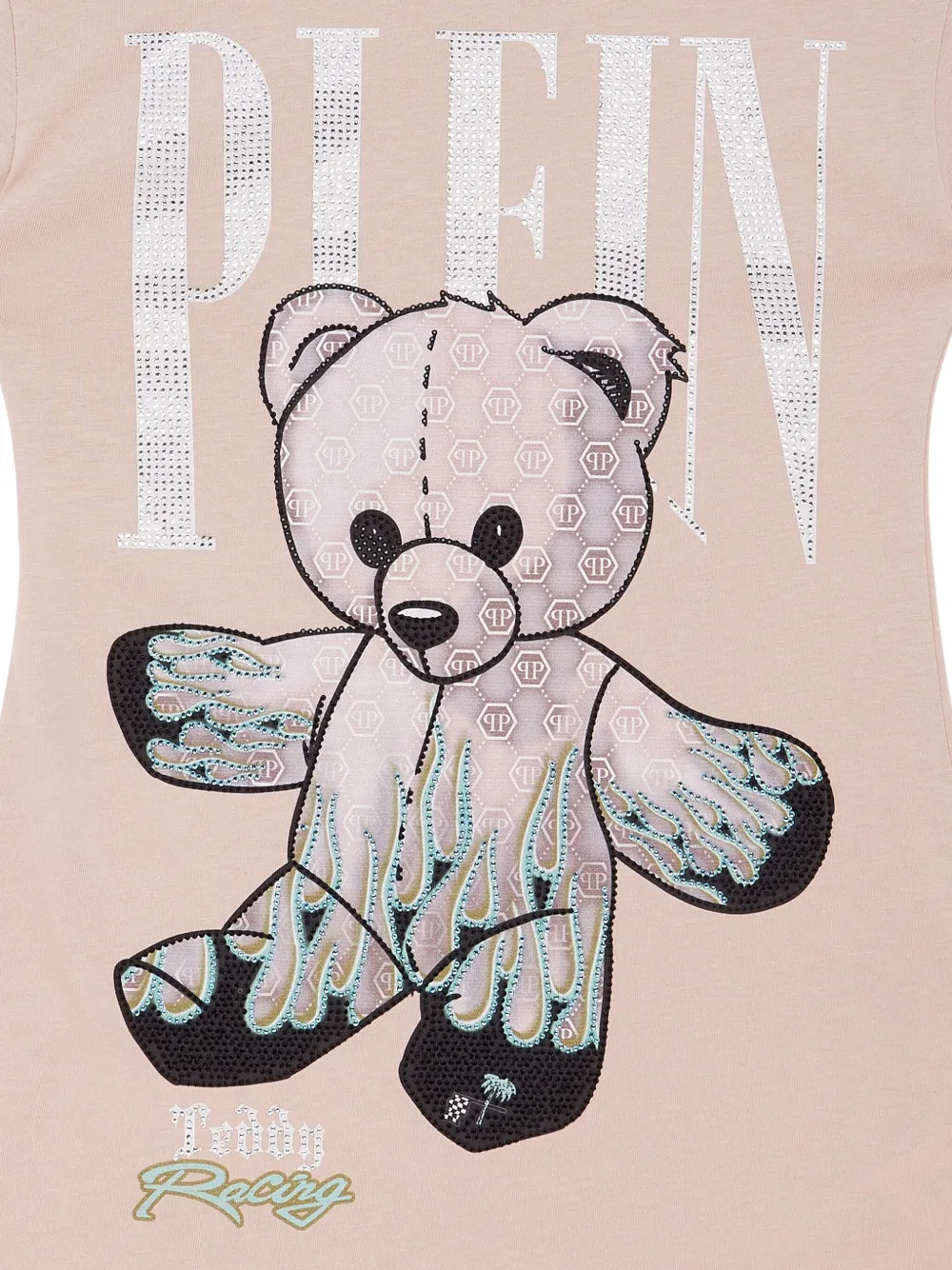 Philipp Plein Jurk met teddybeerprint Roze