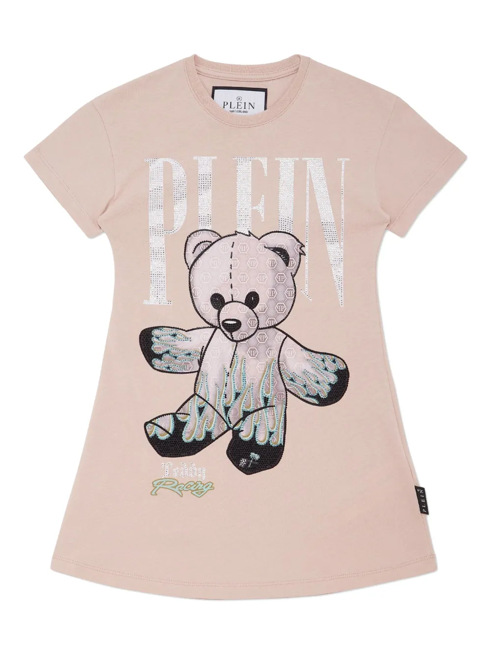 Philipp Plein Jurk met teddybeerprint Roze