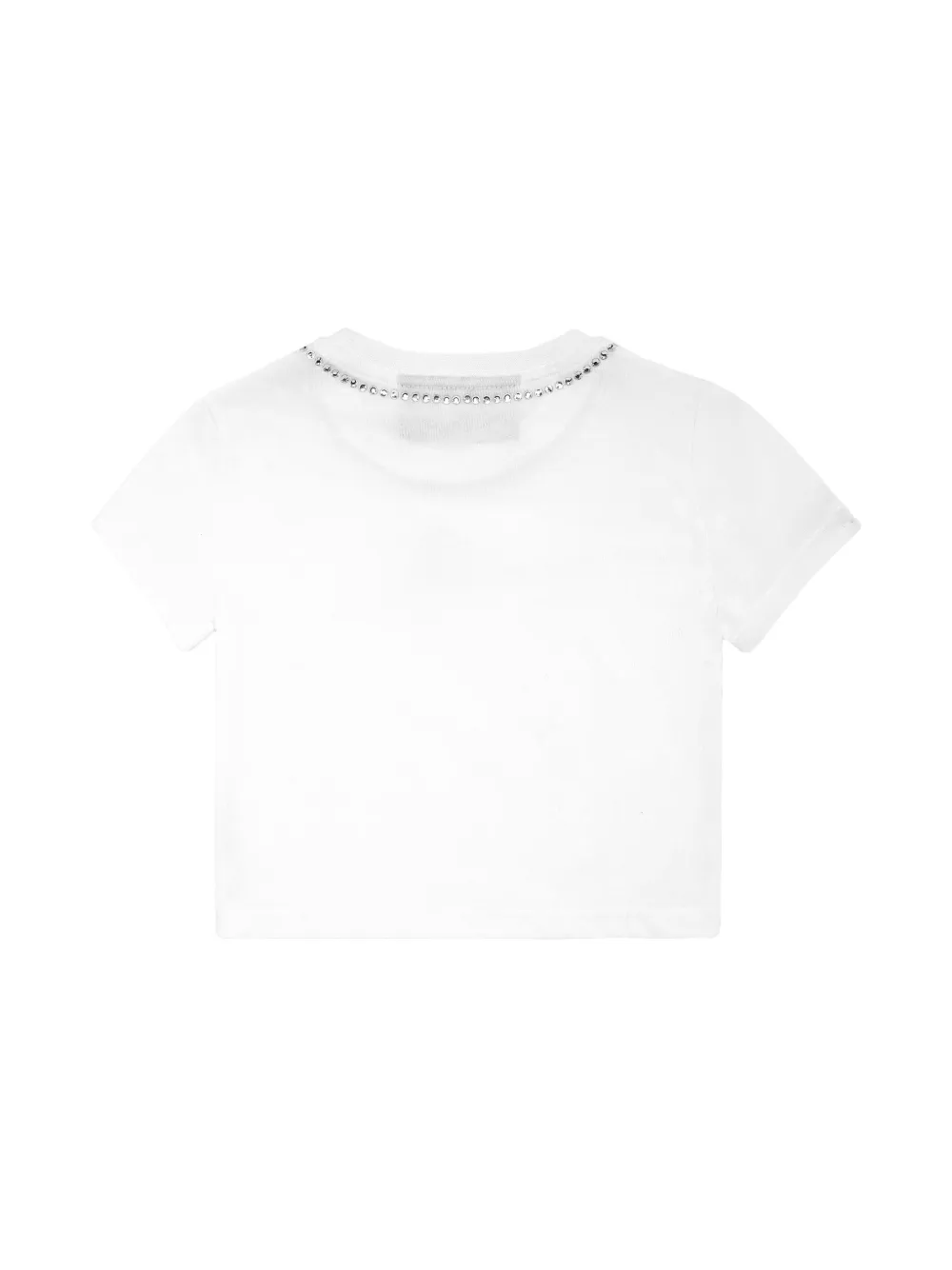 Philipp Plein Strass cropped T-shirt - Wit