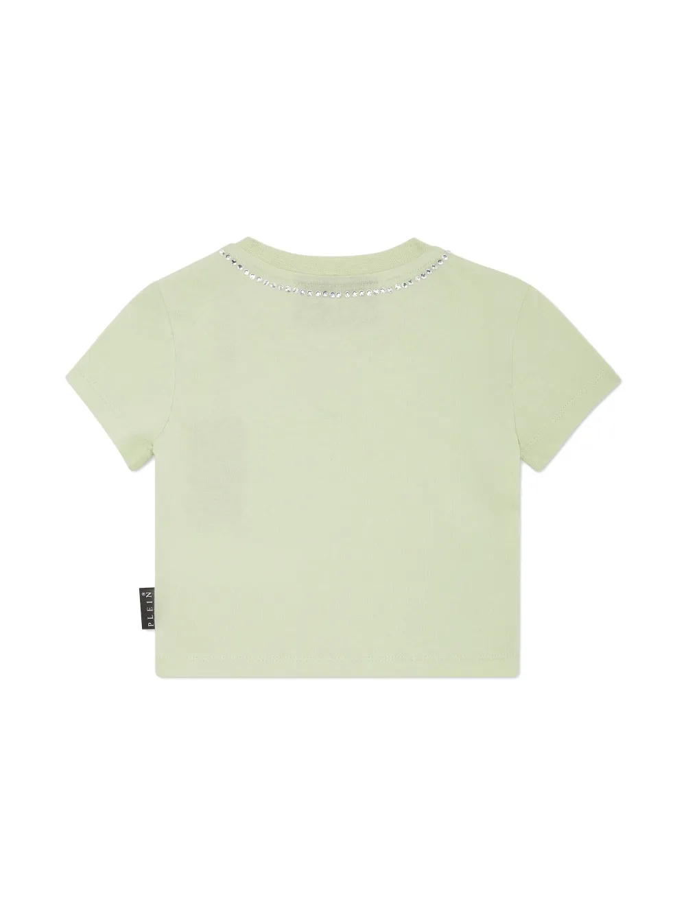 Philipp Plein Strass cropped T-shirt - Groen