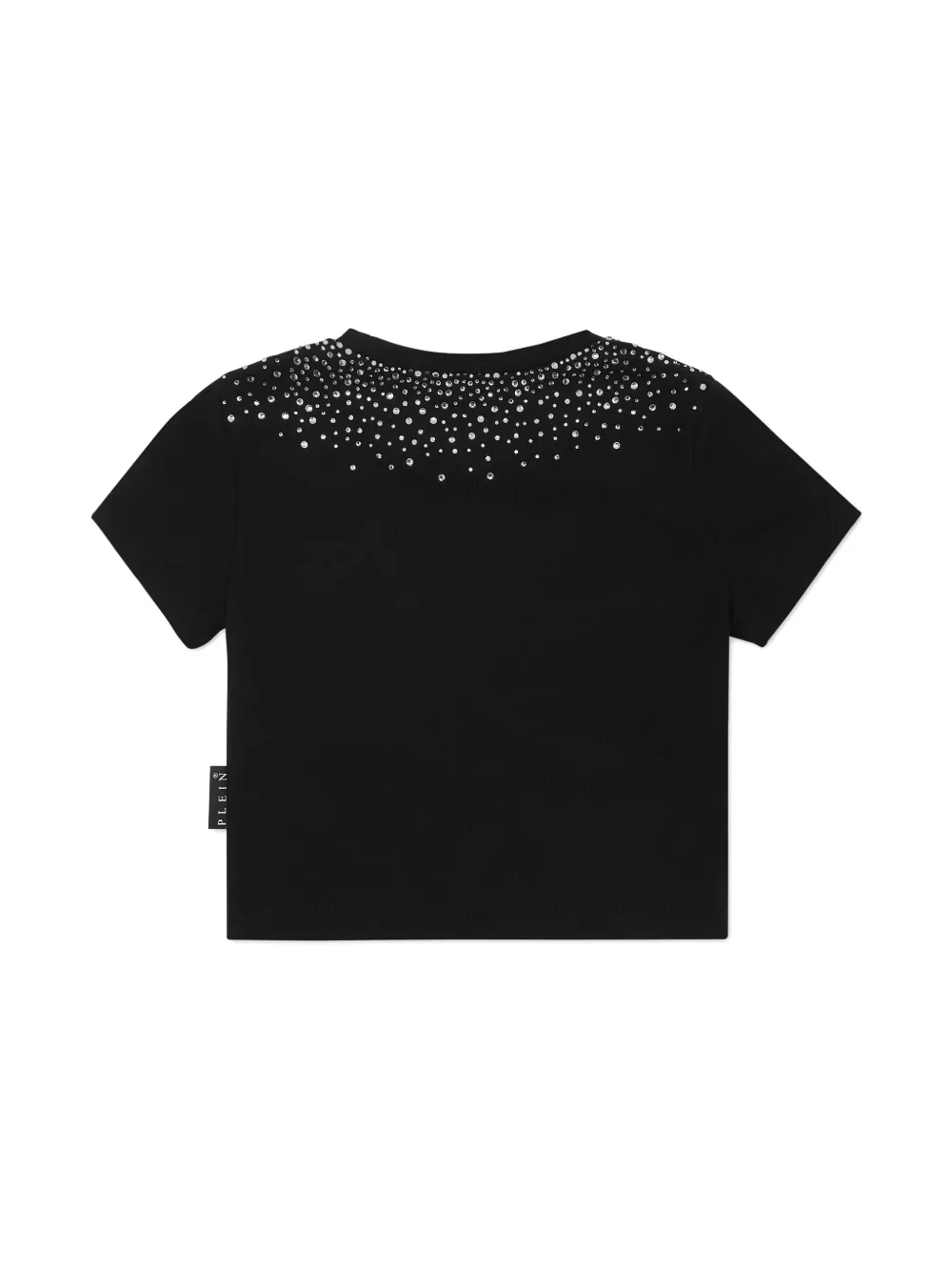 Philipp Plein Hexagon Strass cropped T-shirt - Zwart