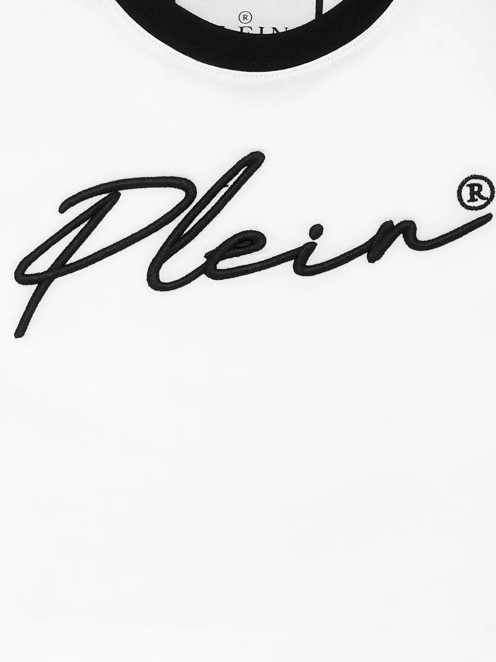 Philipp Plein Signature cropped T-shirt Wit