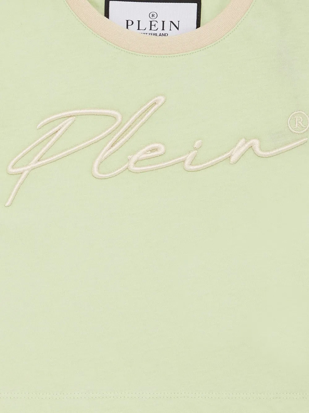 Philipp Plein Signature cropped T-shirt Groen