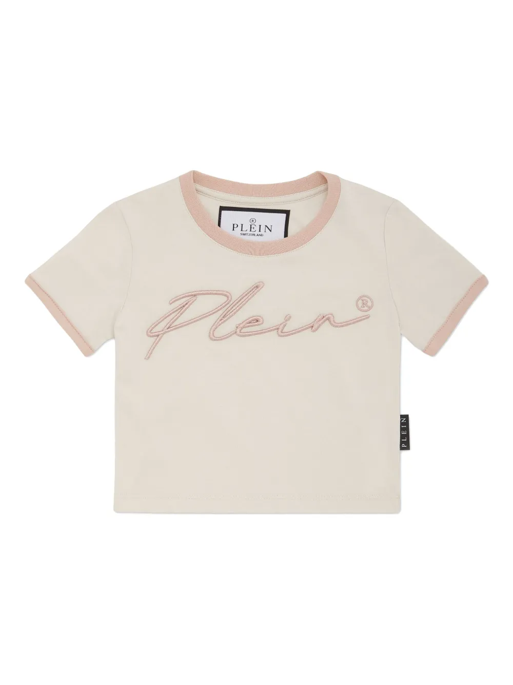 Philipp Plein T-shirt met geborduurd logo Beige