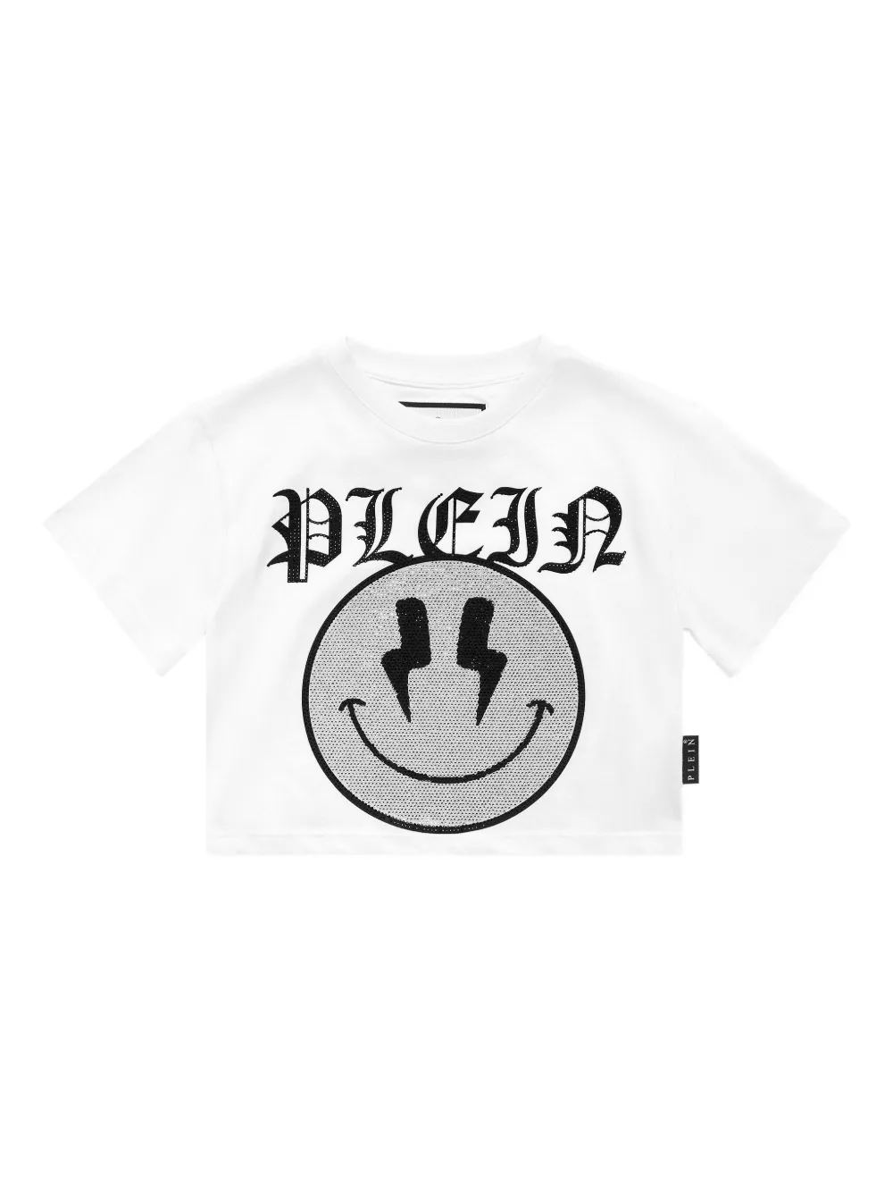 Philipp Plein Smile cropped T-shirt Wit