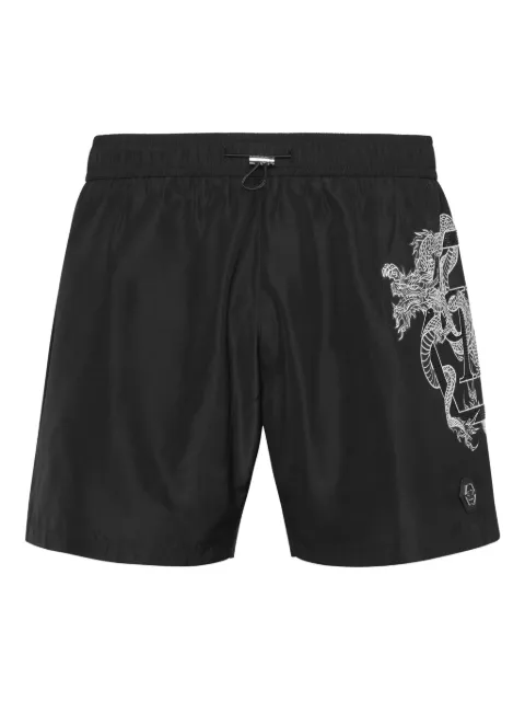 Philipp Plein dragon-print swim shorts