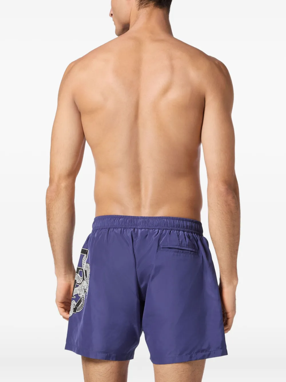 Philipp Plein Zwembroek met print Blauw