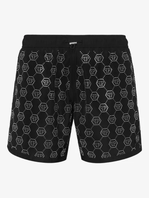 Philipp Plein beachwear short trousers crystal