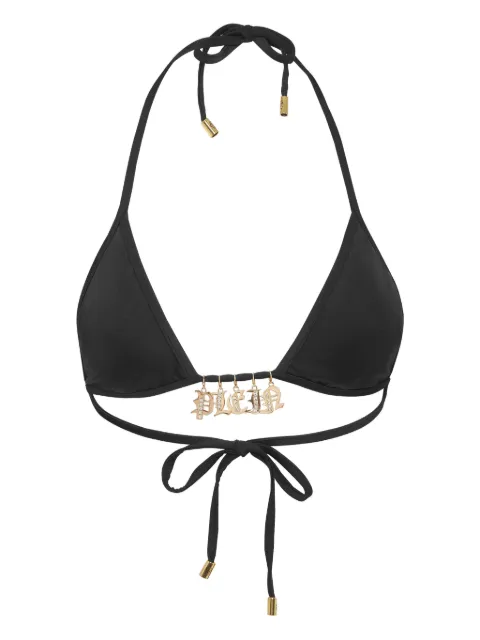 Philipp Plein charm-detail triangle bikini top