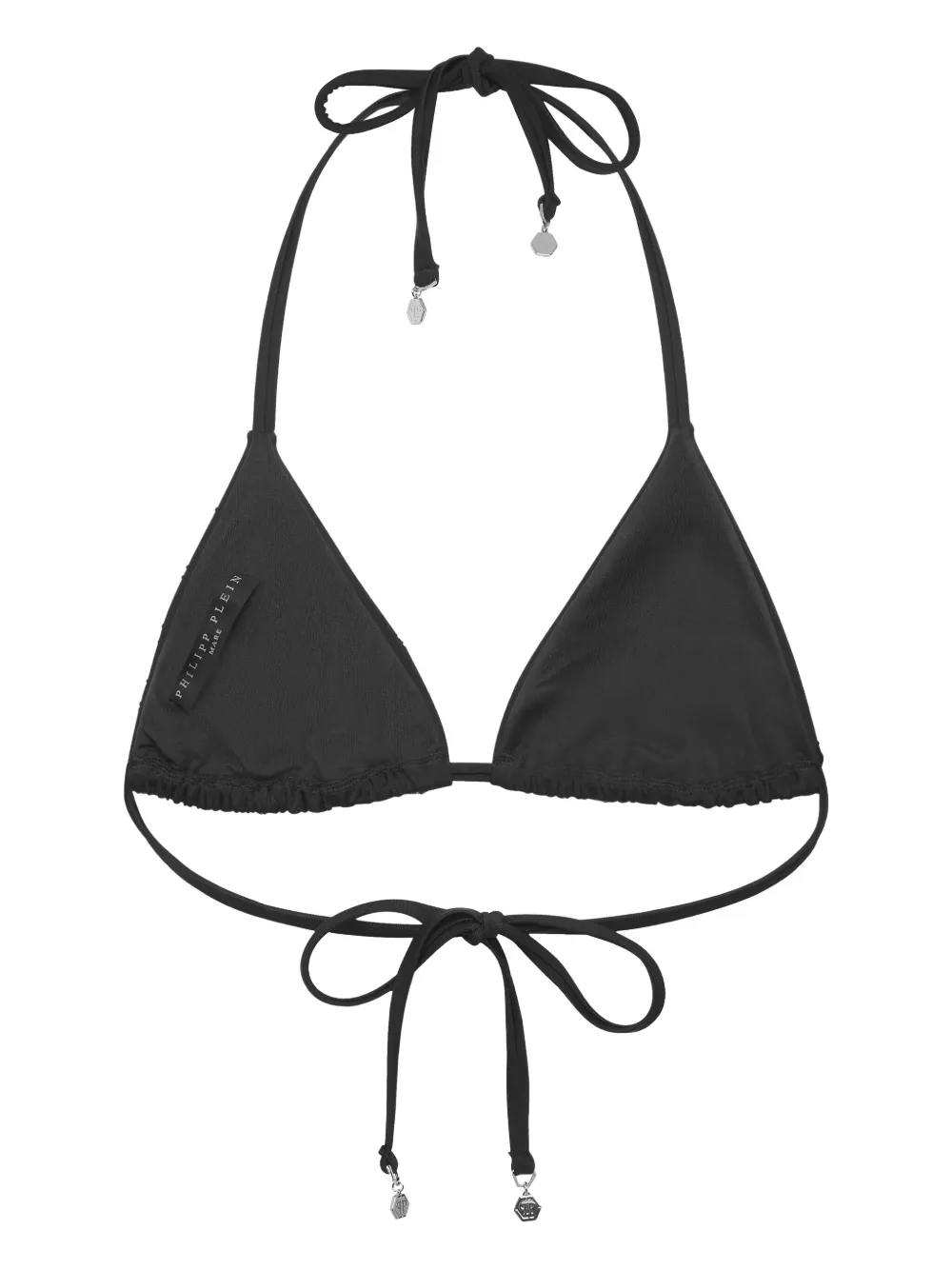 PHILIPP PLEIN RHINESTONE-EMBELLISHED TRIANGLE BIKINI TOP