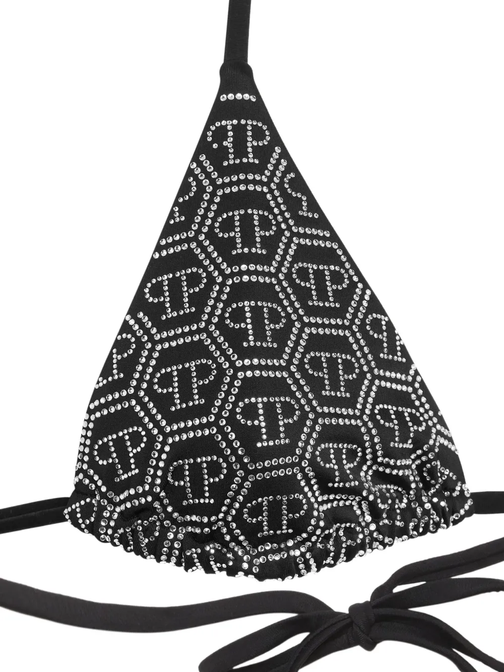 PHILIPP PLEIN RHINESTONE-EMBELLISHED TRIANGLE BIKINI TOP