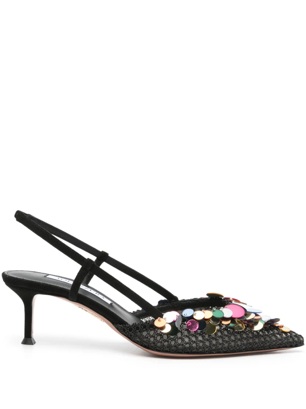 Aquazzura 50mm Can slingback pumps Black