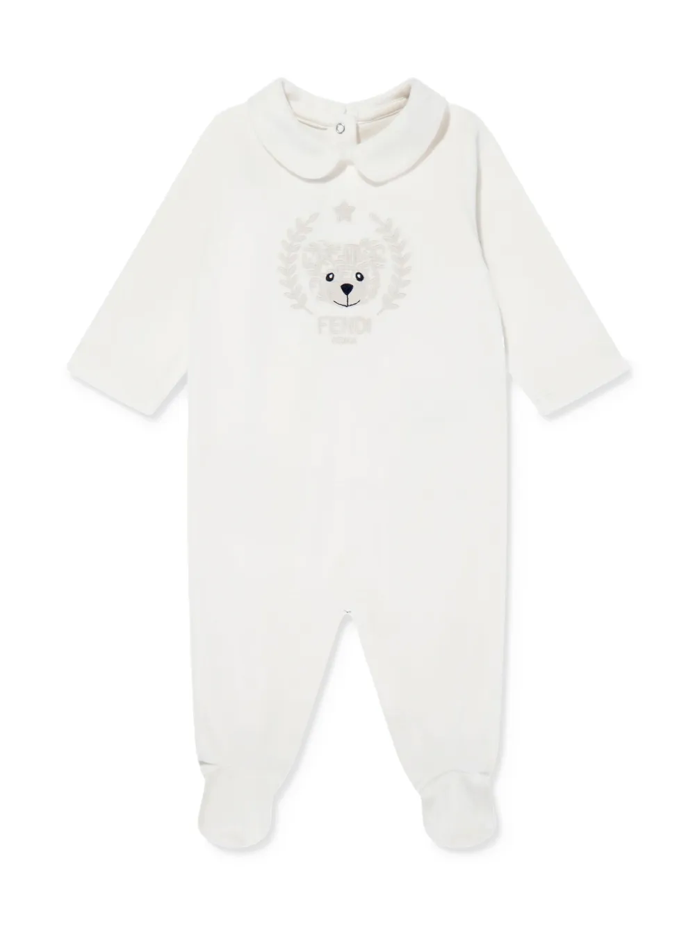 Fendi Kids teddy bear-embroidered babygrow set | Babygrow Sets | Image 2