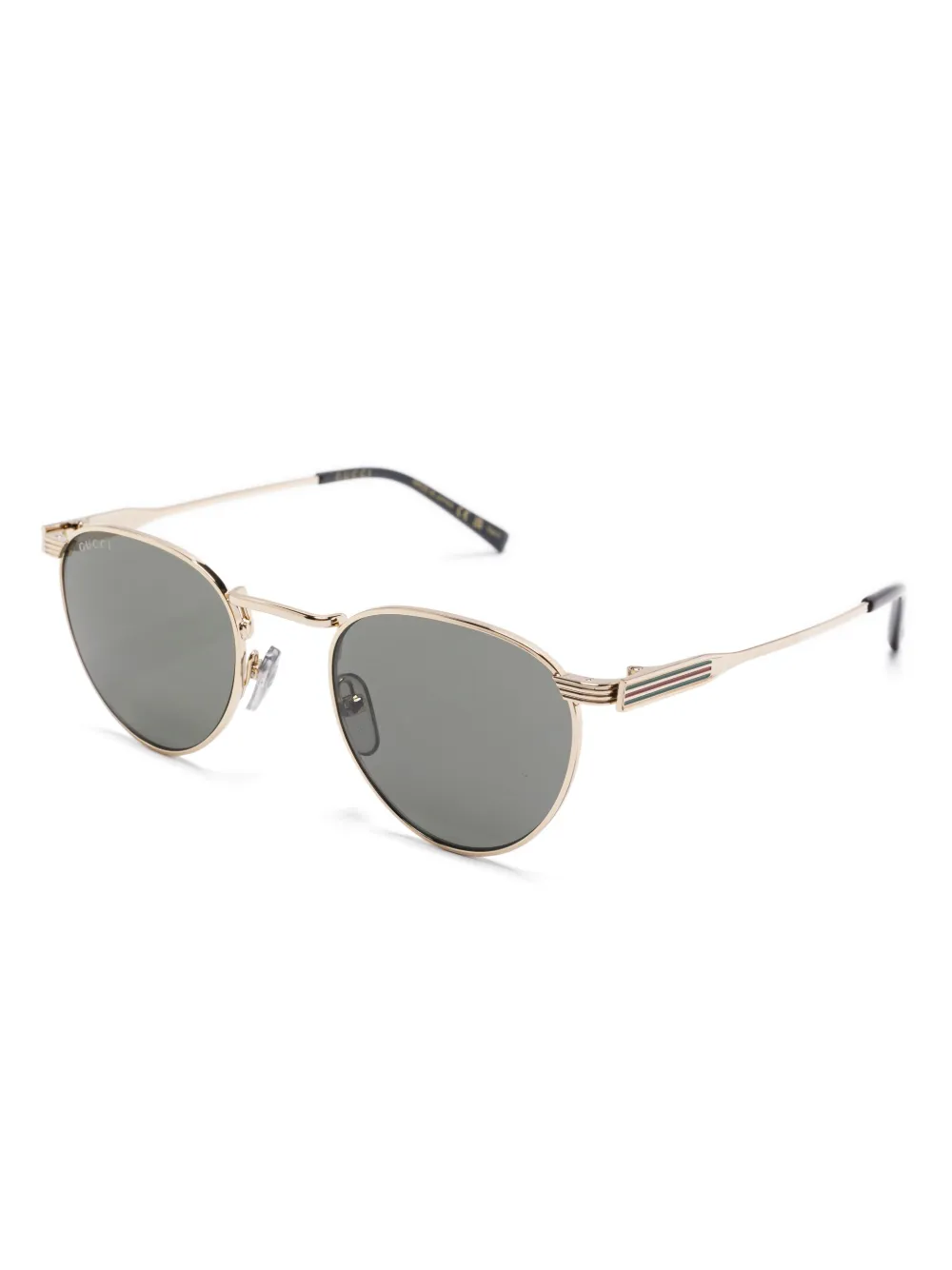 Gucci Eyewear Zonnebril met ovalen montuur - Goud