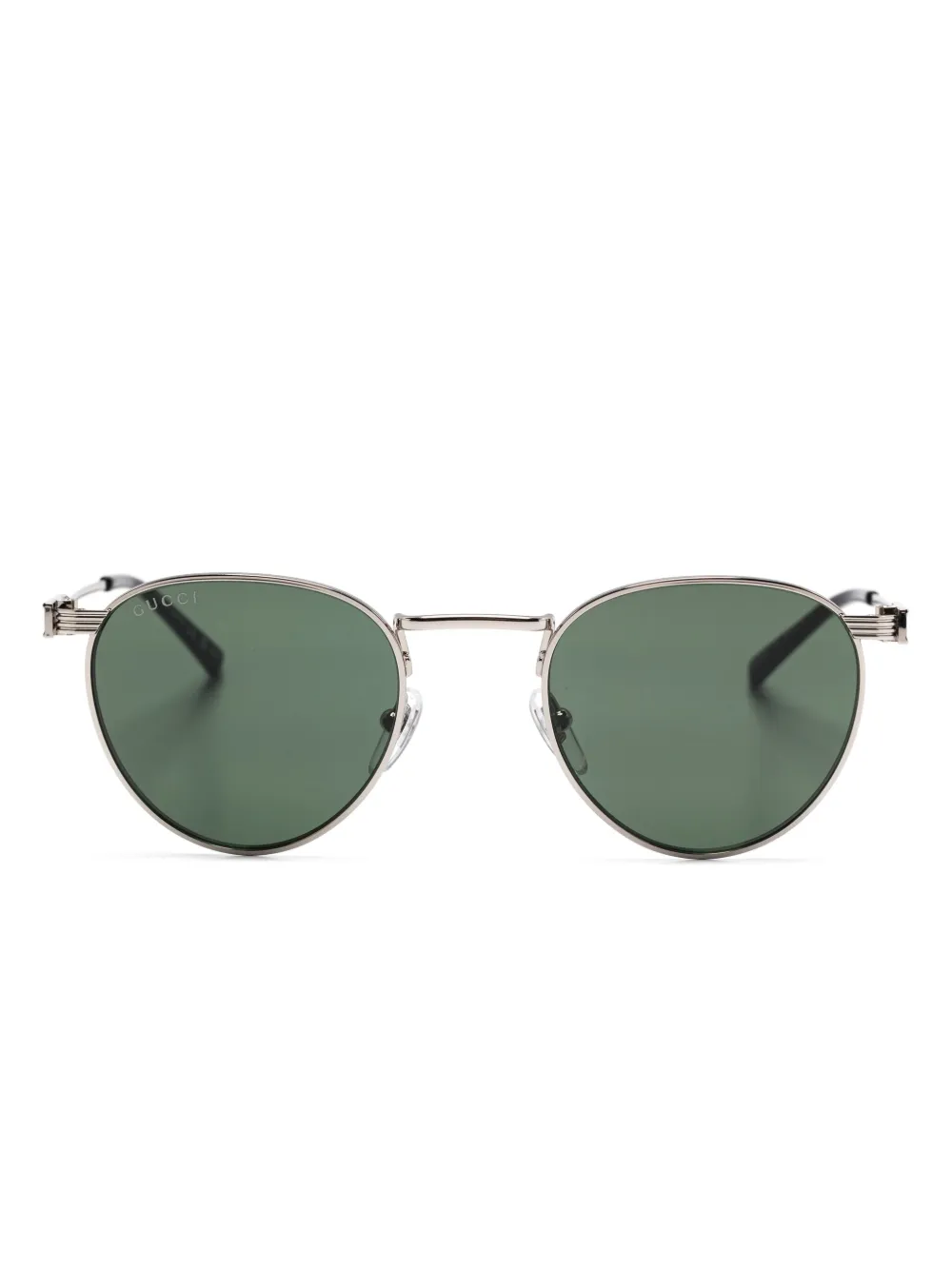 Gucci Eyewear Zonnebril met ovalen montuur Zilver