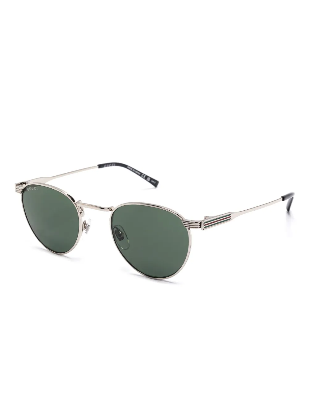 Gucci Eyewear Zonnebril met ovalen montuur - Zilver