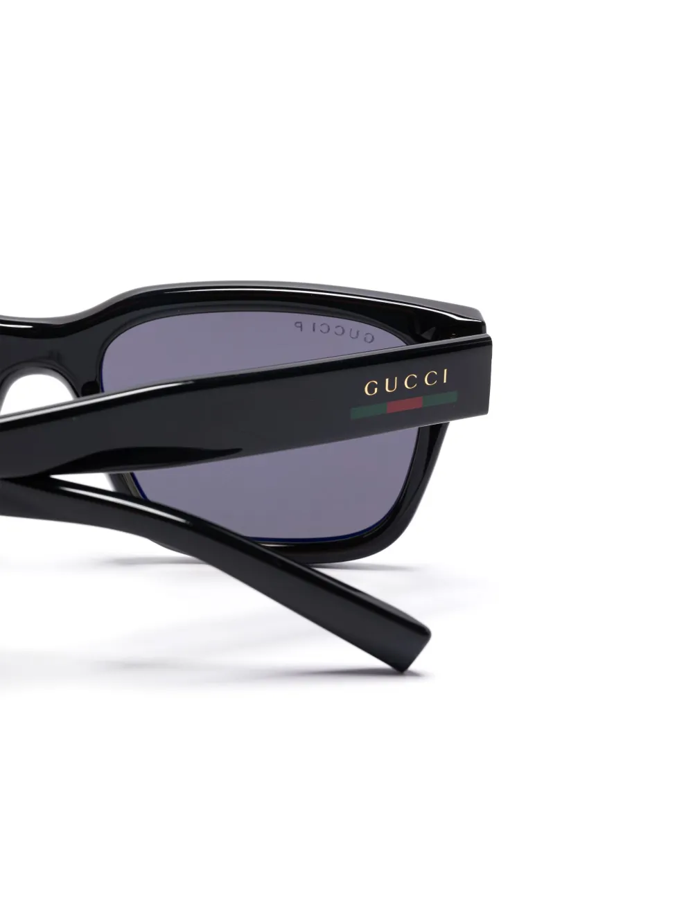 Gucci Eyewear Zonnebril met vierkant montuur Zwart