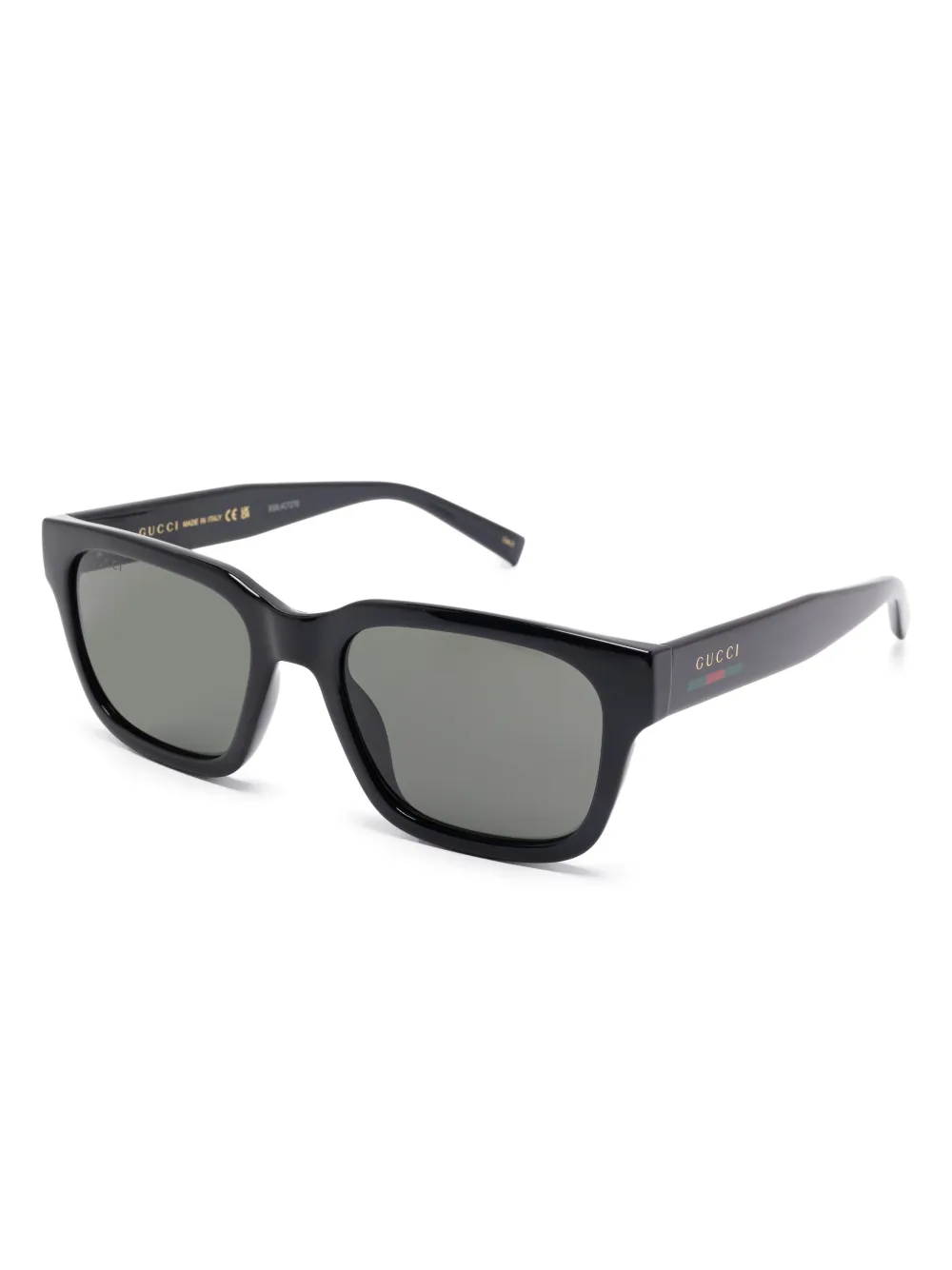 Gucci Eyewear Zonnebril met rechthoekig montuur - Zwart