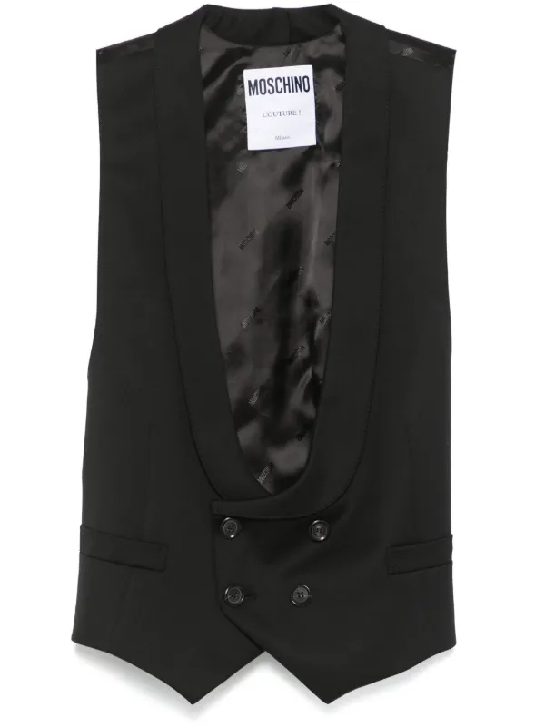 Moschino Scoop-neck Waistcoat in Black