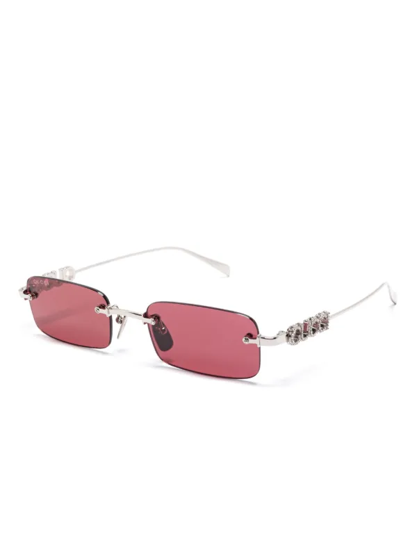 小物 GUCCI linestone rimless sunglasses Gucci GG1703O Sunglasses Rimless Rectangle Shape Custom