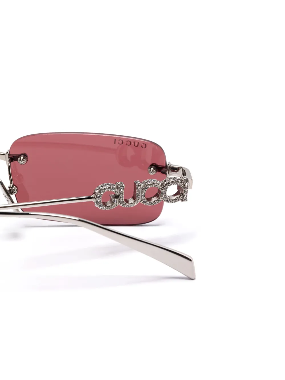Gucci Eyewear Zonnebril met randloze montuur Zilver