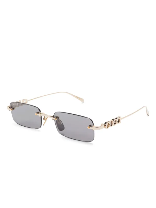 GUCCI スクエアフレームサングラス 【関税込】 Gucci Eyewear スクエアフレーム サングラス | ゴールドトーン