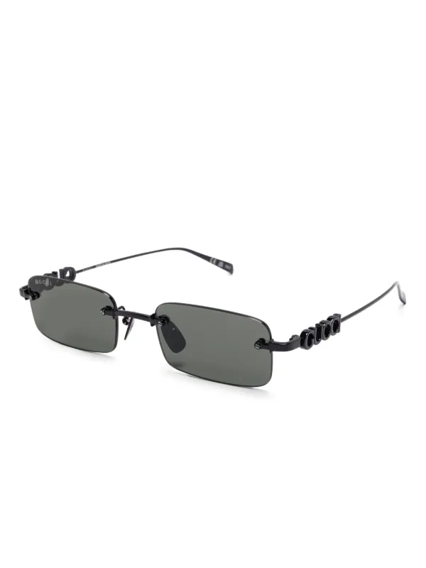 Gucci Eyewear Rimless Sunglasses | Black | FARFETCH IN