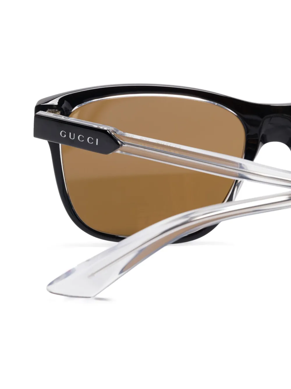 Gucci Eyewear Zonnebril met vierkant montuur Wit
