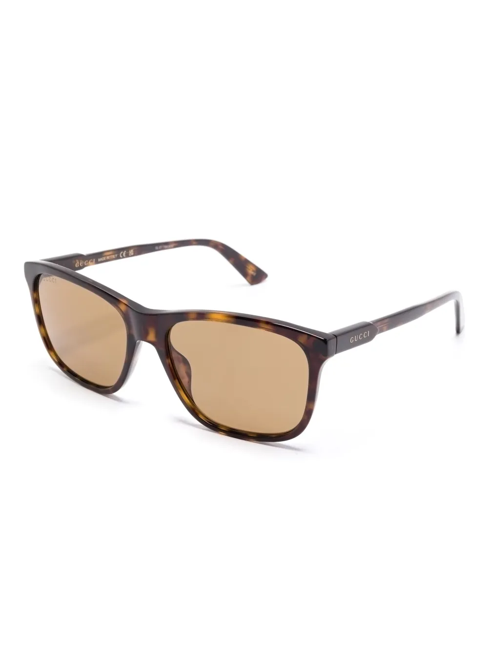 Gucci Eyewear Zonnebril met rechthoekig montuur - Bruin