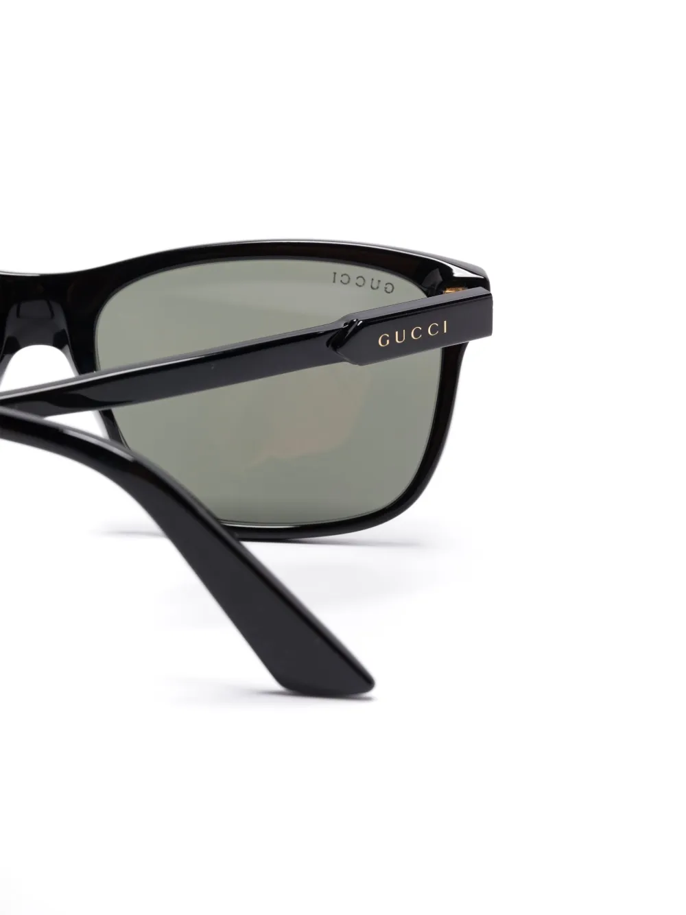 Gucci Eyewear Zonnebril met vierkant montuur Zwart