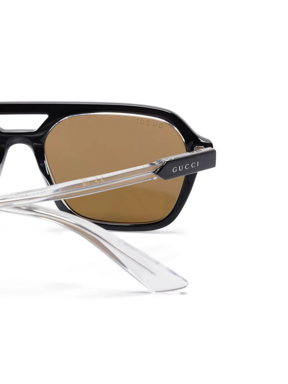 Gucci Eyewear Zonnebril met piloten montuur Wit