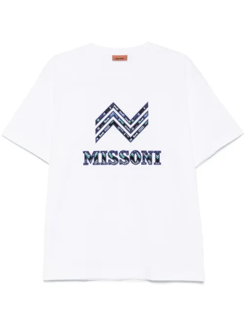 T-shirt en coton à col rond - Missoni - Modalova