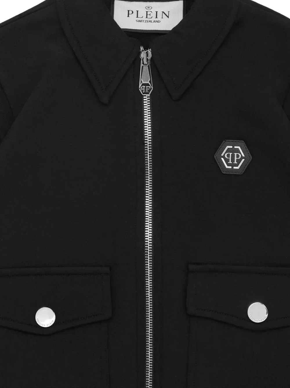 Philipp Plein Coster fleece jack Zwart