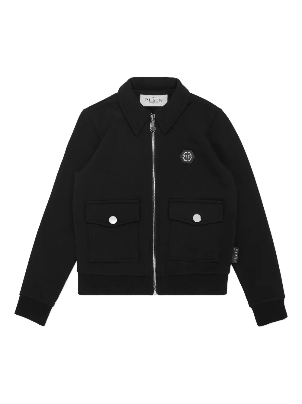 Philipp Plein Coster fleece jack Zwart