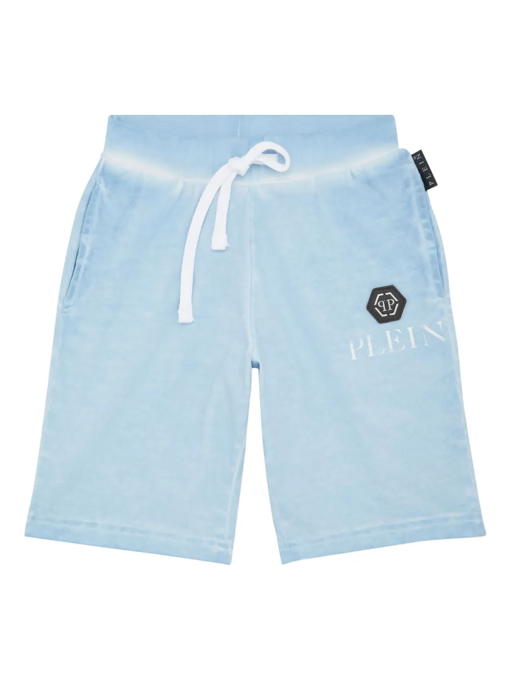 Philipp Plein Basic Plein Old geverfde shorts Blauw