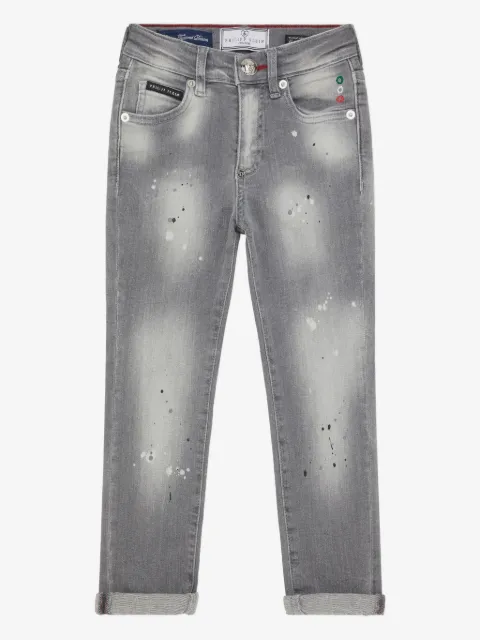 Philipp Plein Junior Italic Plein skinny jeans