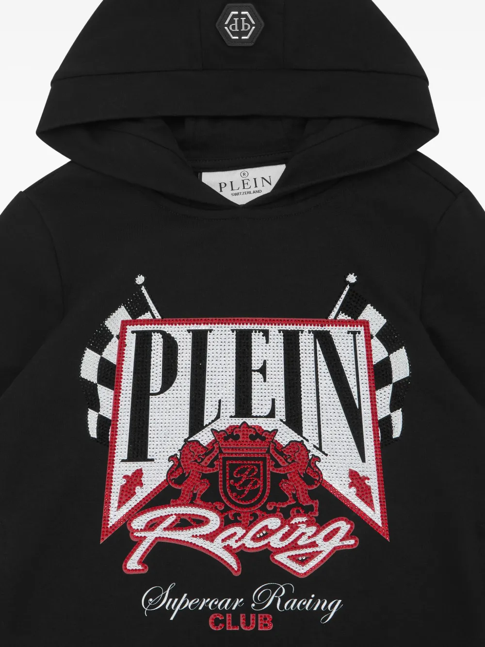 Philipp Plein Racing Club hoodie Zwart