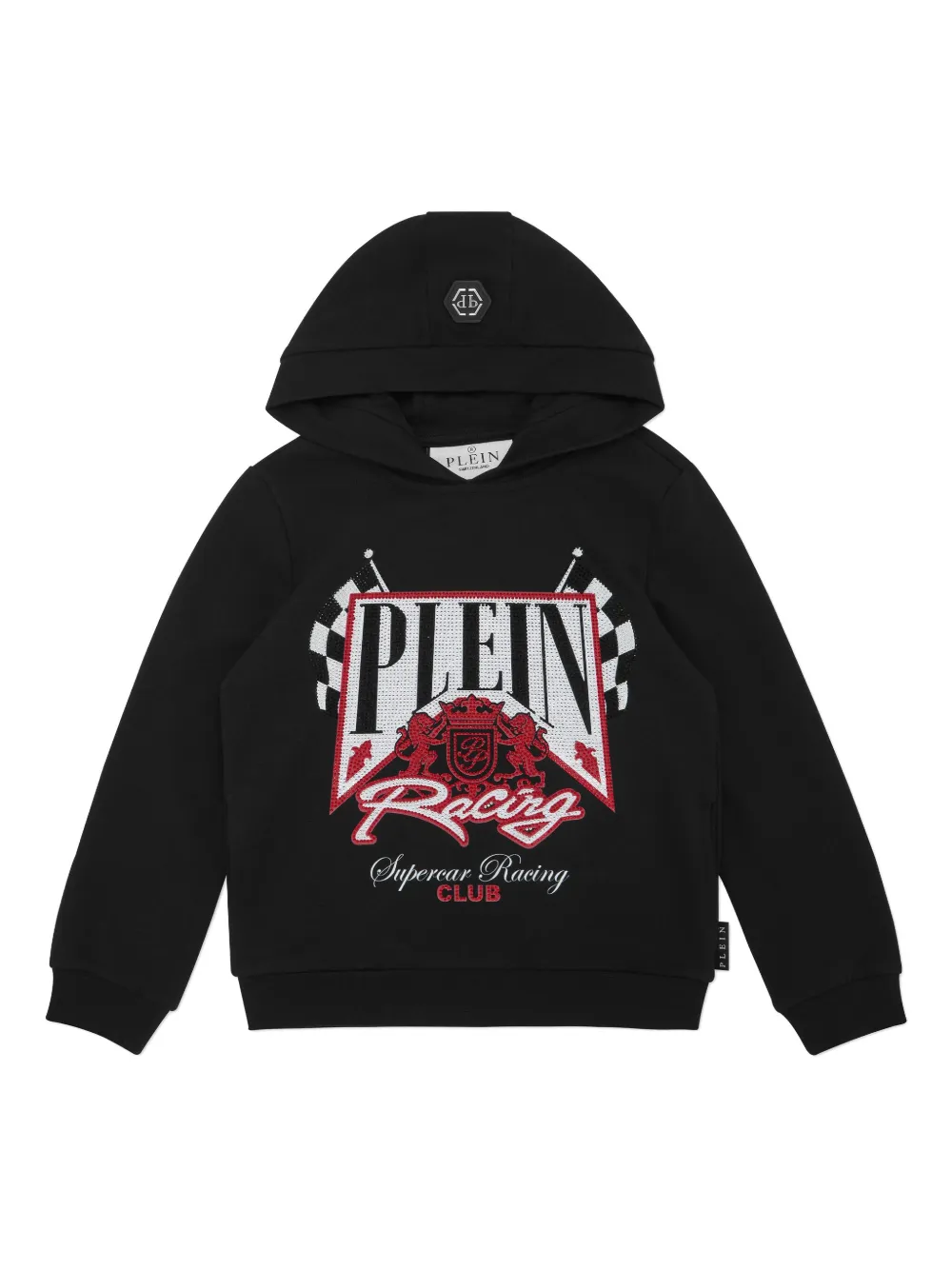 Philipp Plein Racing Club hoodie Zwart