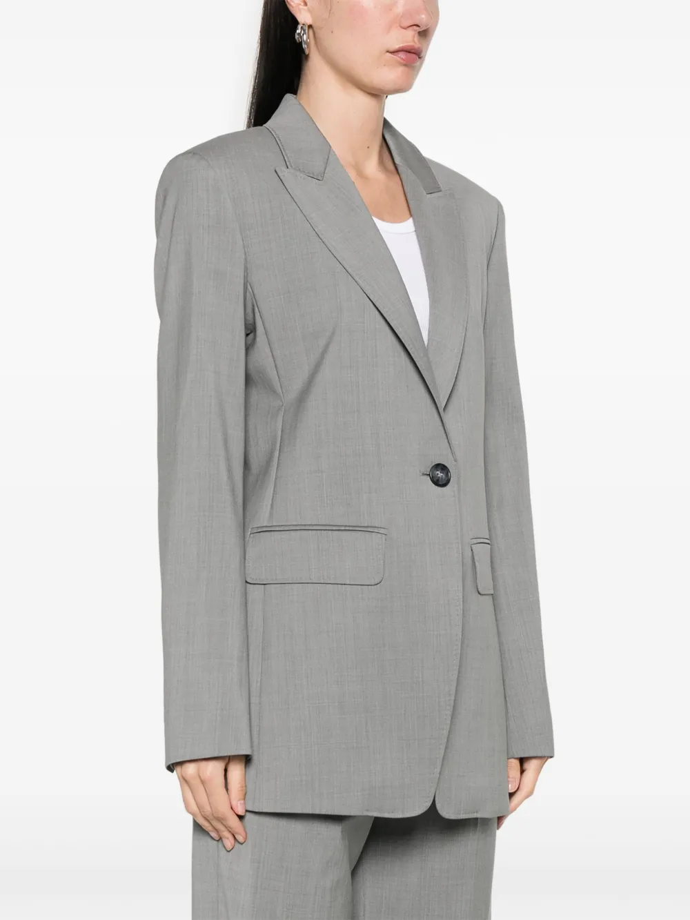 Shop Max Mara Farad Blazer In Grey