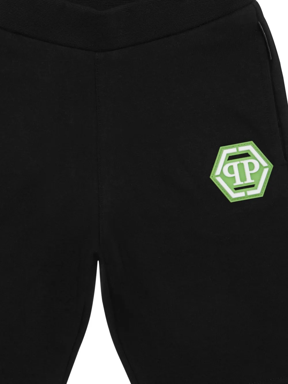 Philipp Plein Zwembroek met logo applicatie Zwart