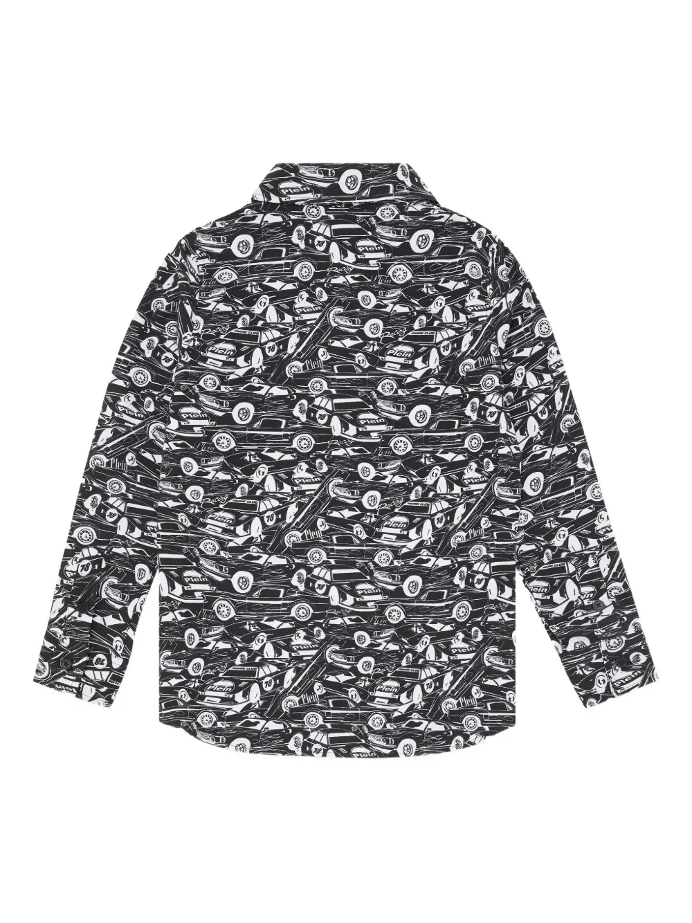 Philipp Plein Strass Cars Racing shirt Zwart